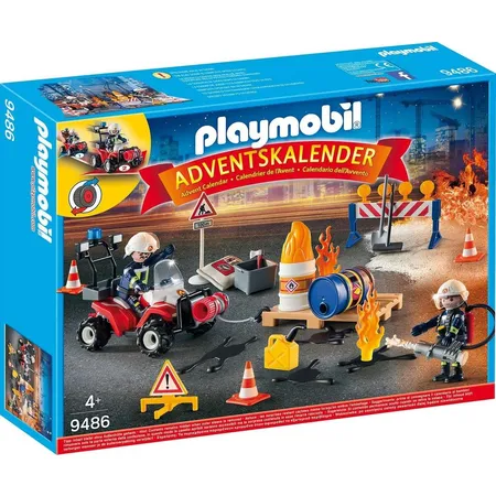 PLAYMOBIL® 9486 - Adventskalender Feuerwehreinsatz auf der Baustelle