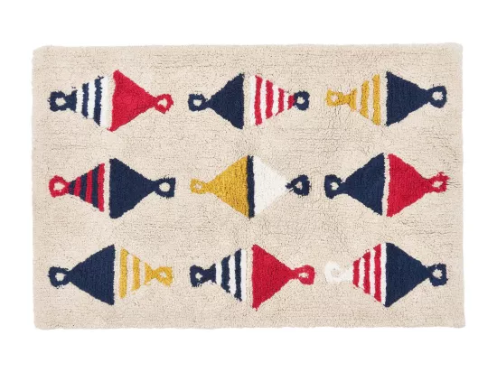 Tapis de bain en coton bouée 91 x 61 cm