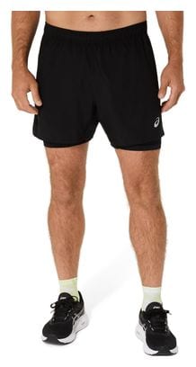 Short 2 en 1 Asics Core Run 5in Noir Homme