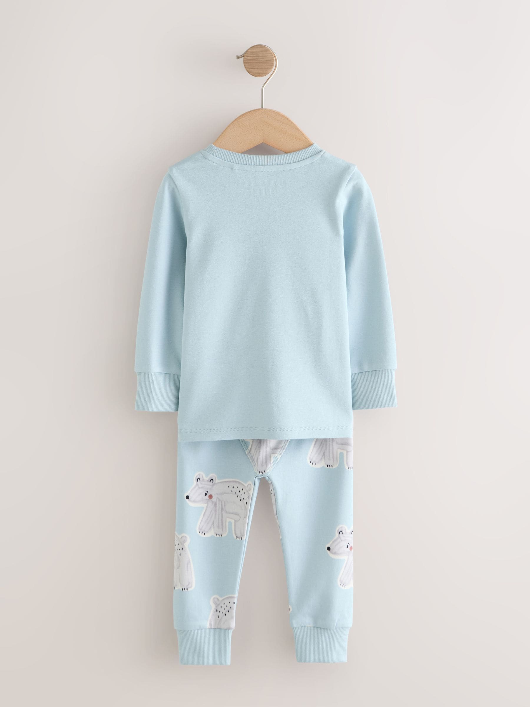 Blue/Ecru Animal - Verpakking van 3 knusse pyjama's (9 mnd-8 jr)
