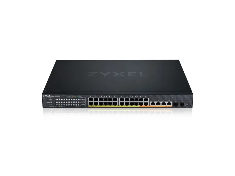 Zyxel XMG1930 Series XMG1930-30HP - Switch - administreret, NebulaFLEX cloud - L3 Lite - smart - 20 x 100/1000/2.5G (PoE )   4 x 100/1000/2.5G (PoE  )   4 x 1/2.5/5/10 (PoE  )   2 x Gigabit SFP / 10 Gigabit SFP  - monterbar på stativ - PoE   (700 W)