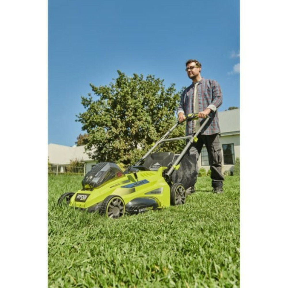 Tondeuse a gazon sur batterie brushless rlm36x46h50pg 36v - coupe 46 cm - ramassage et mulching - batterie 5,0 ah + charge