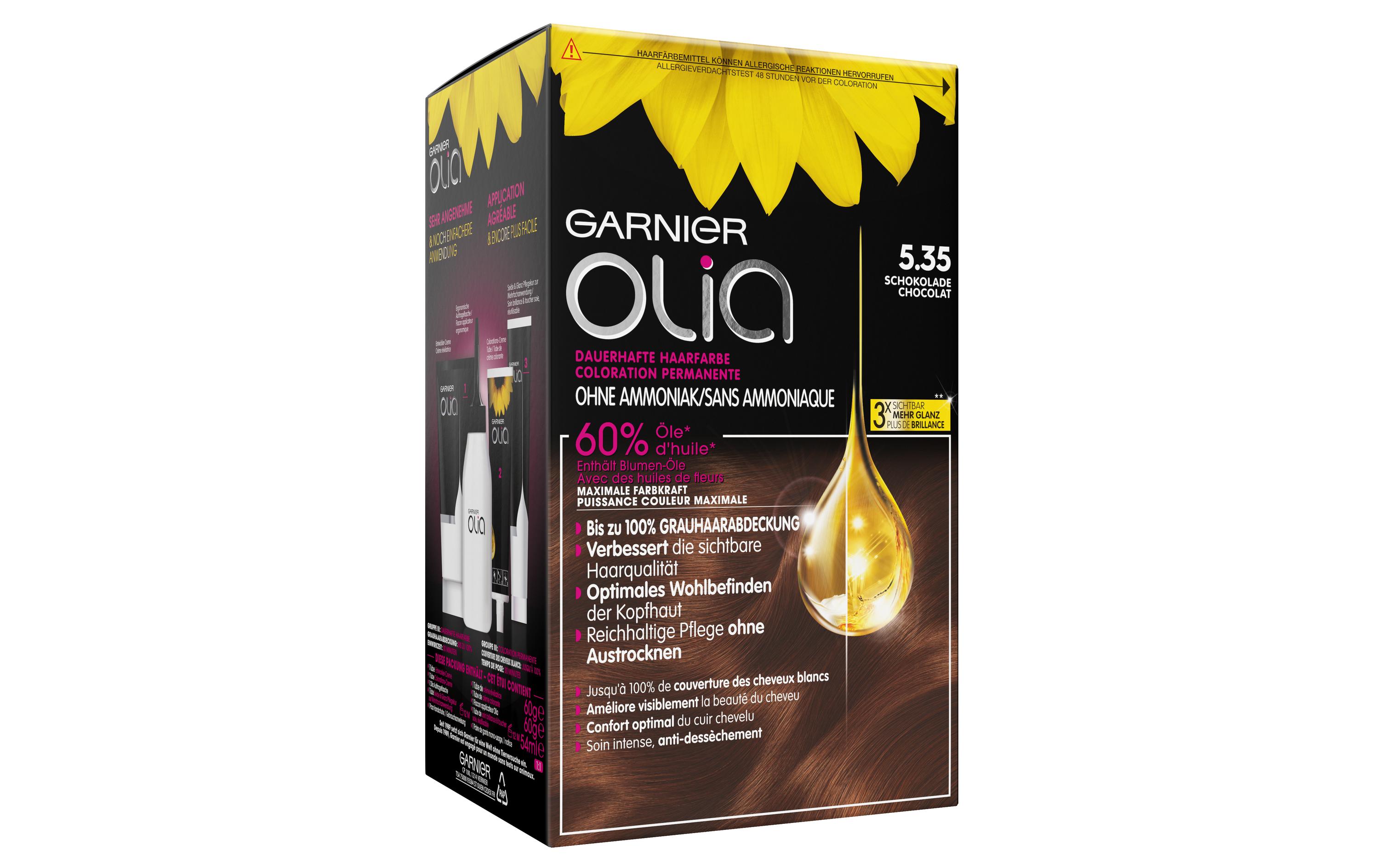 Haarcoloration Olia 5.35 SchokoladeDauerhafte Haarfarbe ohne Ammoniak