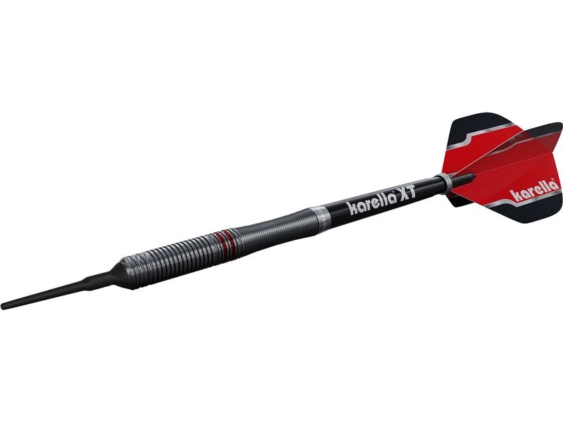 Karella Dartpfeile Softdart Fighter 18g, 3 Stück – Schwarz Dartpfeil weiche Spitze