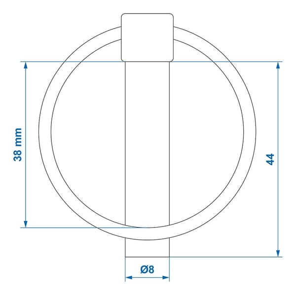 Linjepinne 8mm med ring