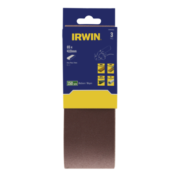 Irwin schuurband 65 x 410 mm K150 voor AEG, Metabo, 3 stuks
