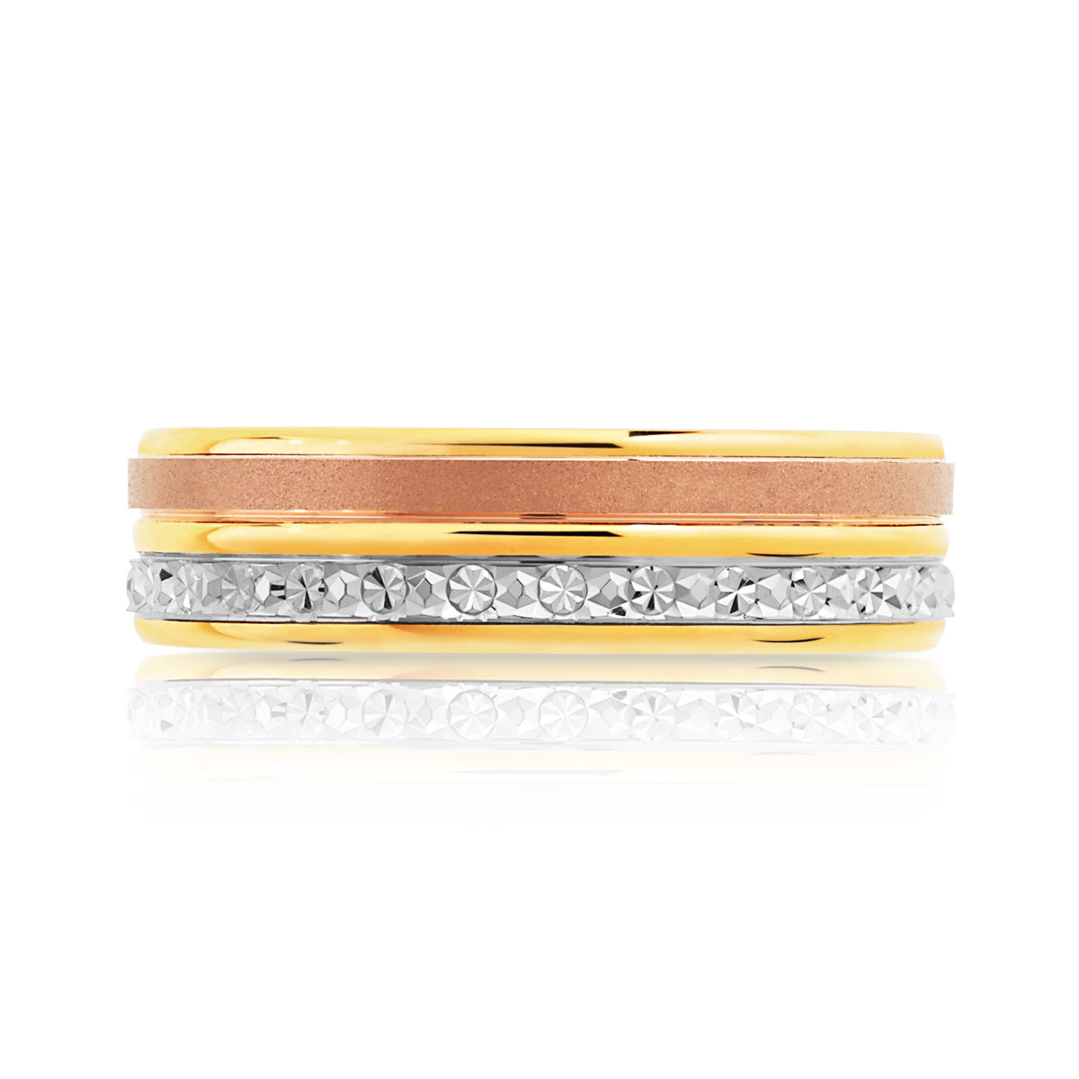 Alliance 3 ors 750 mat et diamanté 5 mm