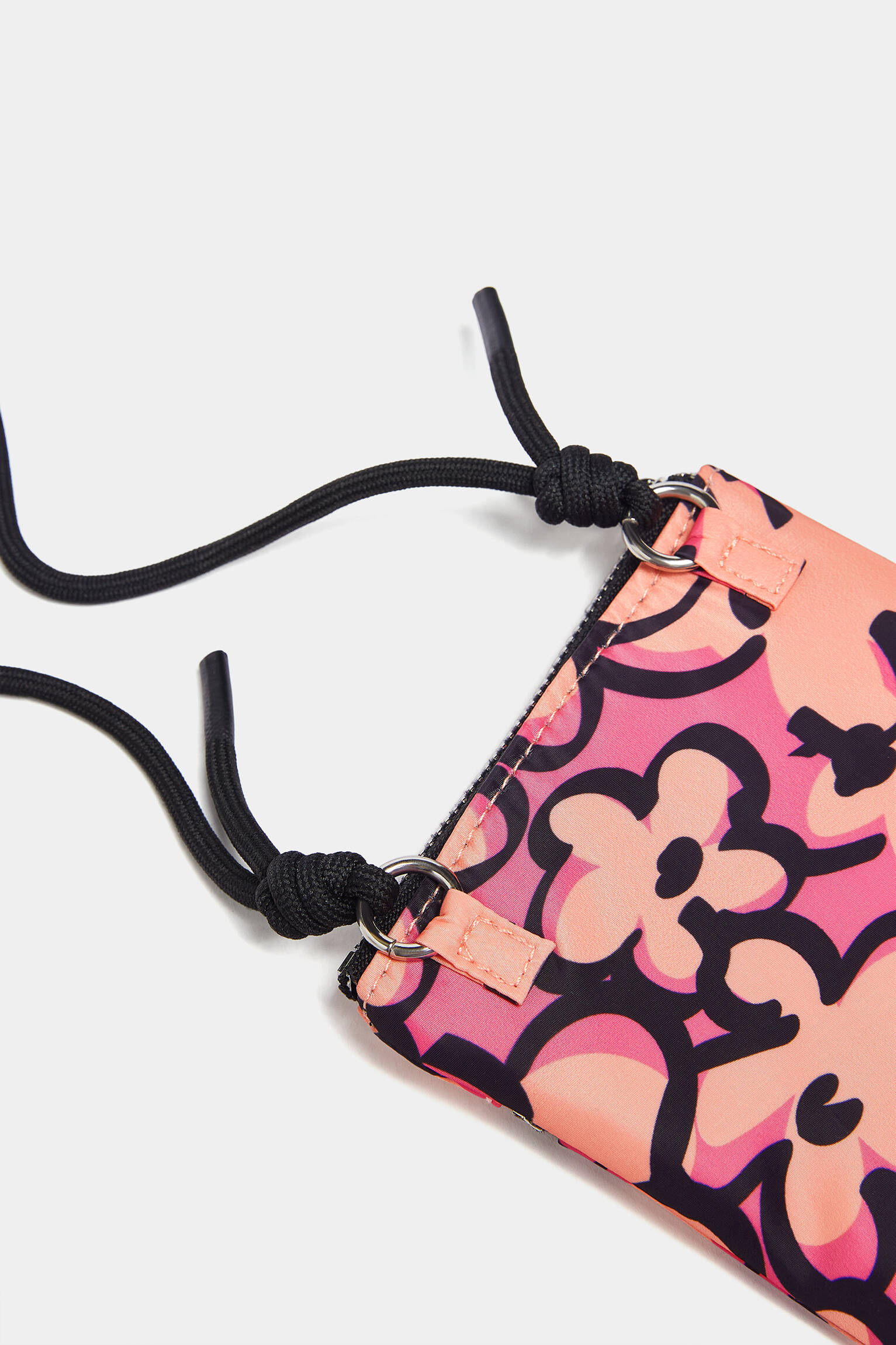 SUPORTE PARA CELULAR COM ZÍPER DUPLO - LARANJA