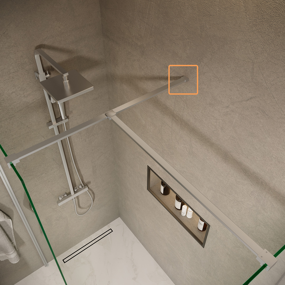 Saniclear Redro muur bevestiging rvs