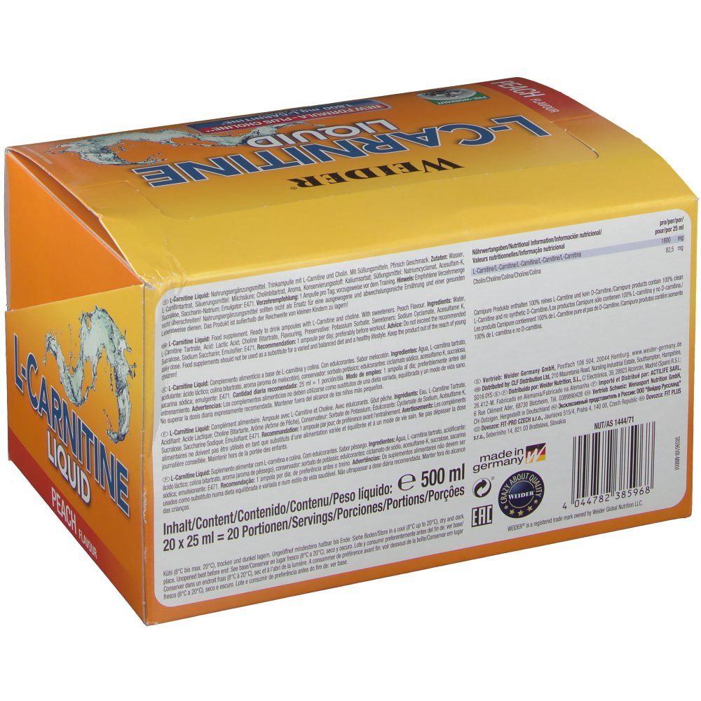 BodyShaper® L-Carnitine Liquid Pfirsich