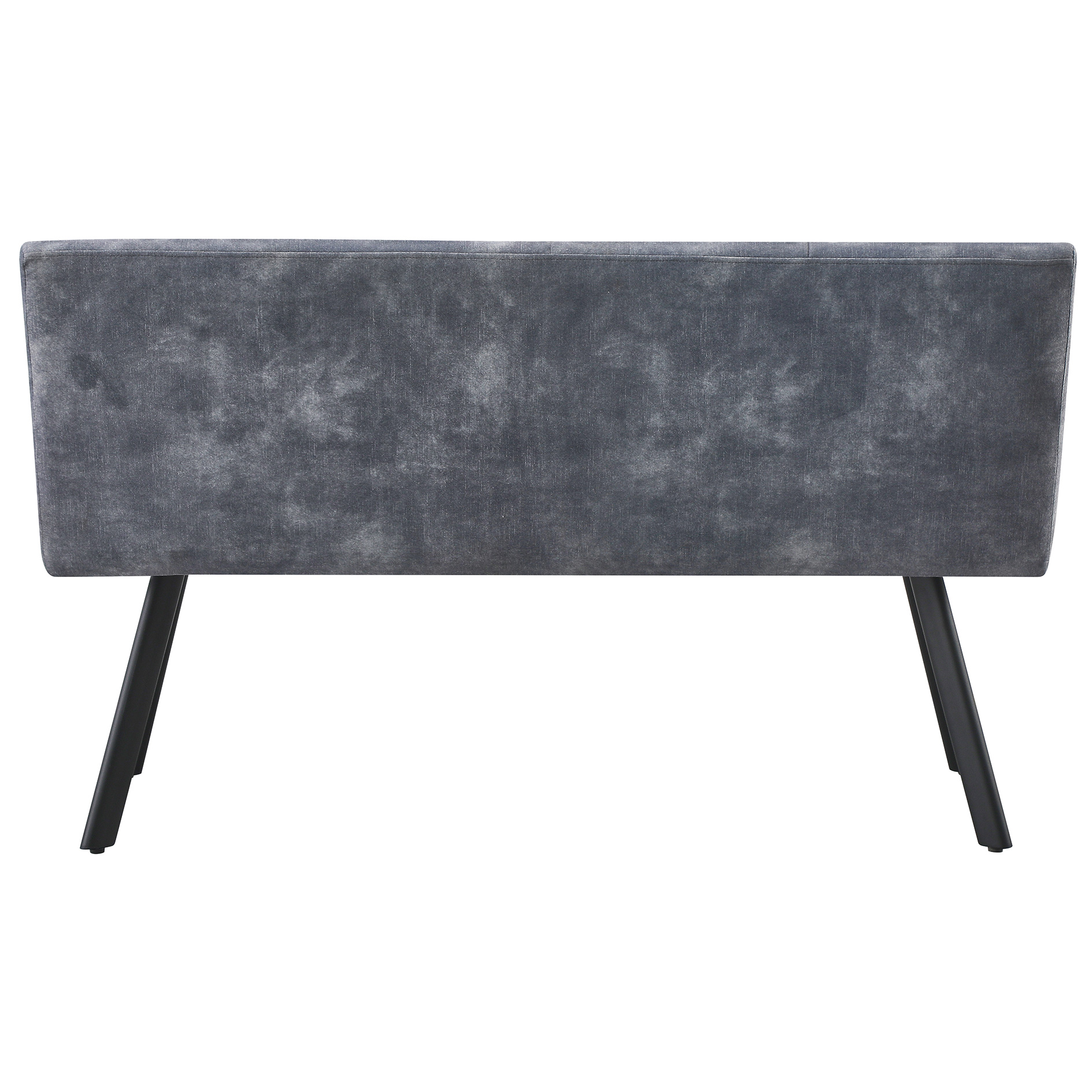 Bank - grau - Samt - 150 cm