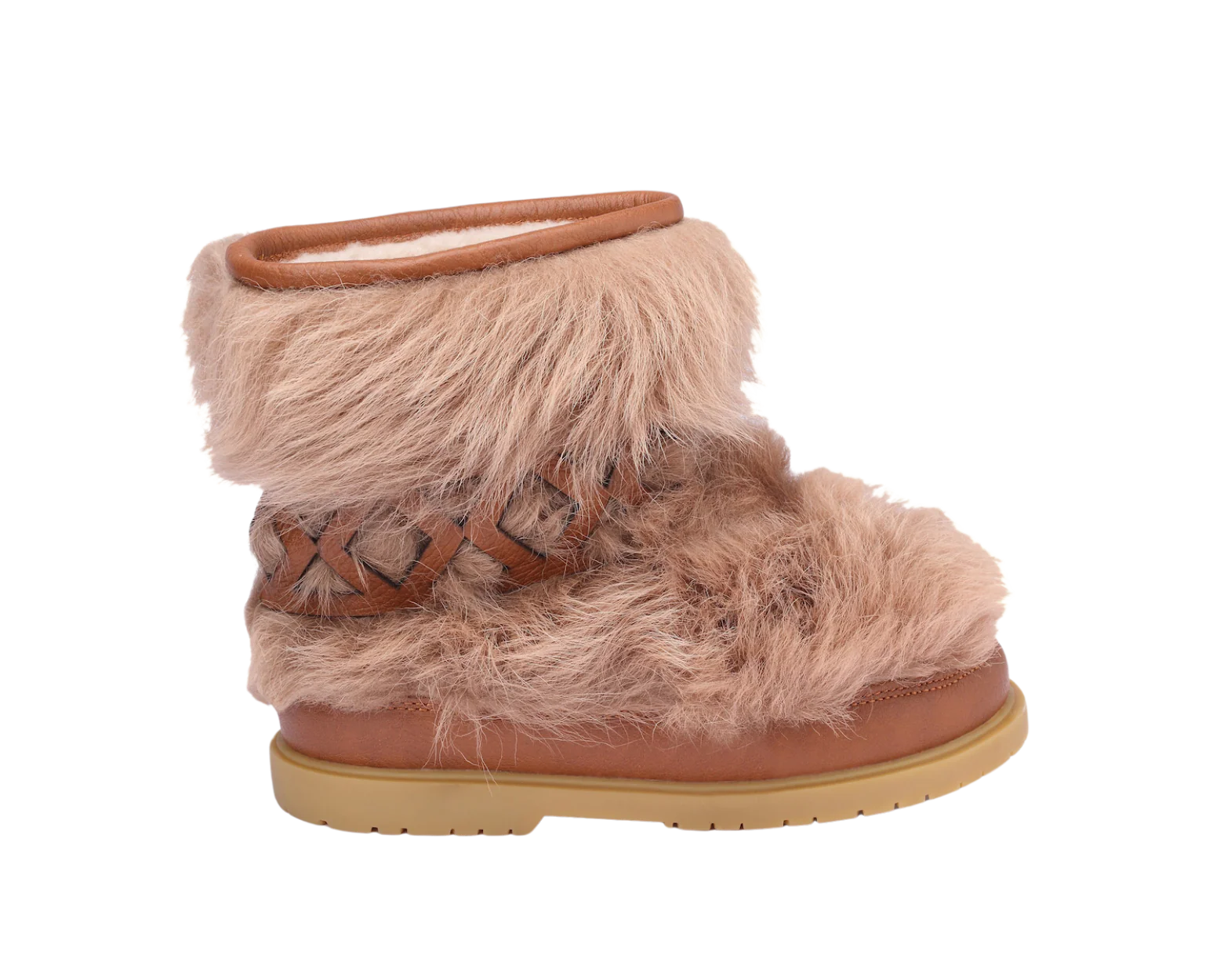 Keiza Boots | Beige Sheep Wool