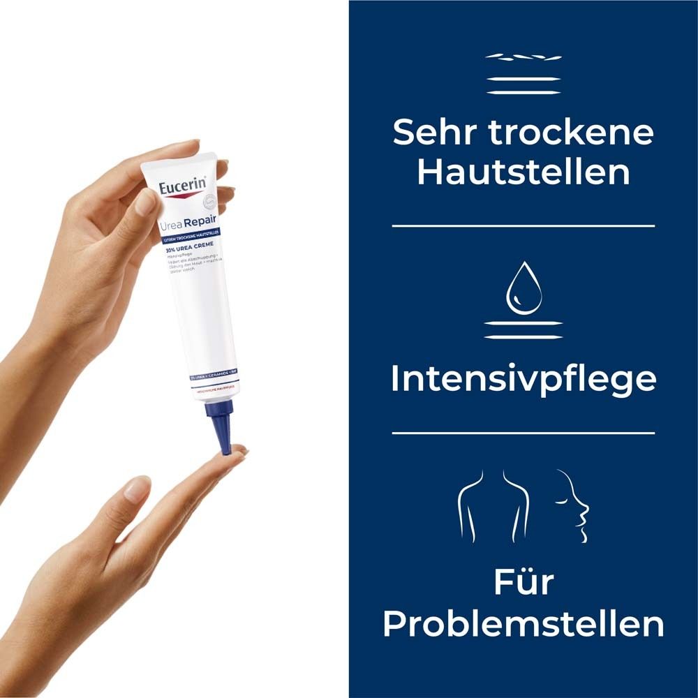 Eucerin® UreaRepair 30% Urea Creme –  Hautpflege reduizert verdickte und schuppende Haut - Jetzt 3€ sparen mit Code 