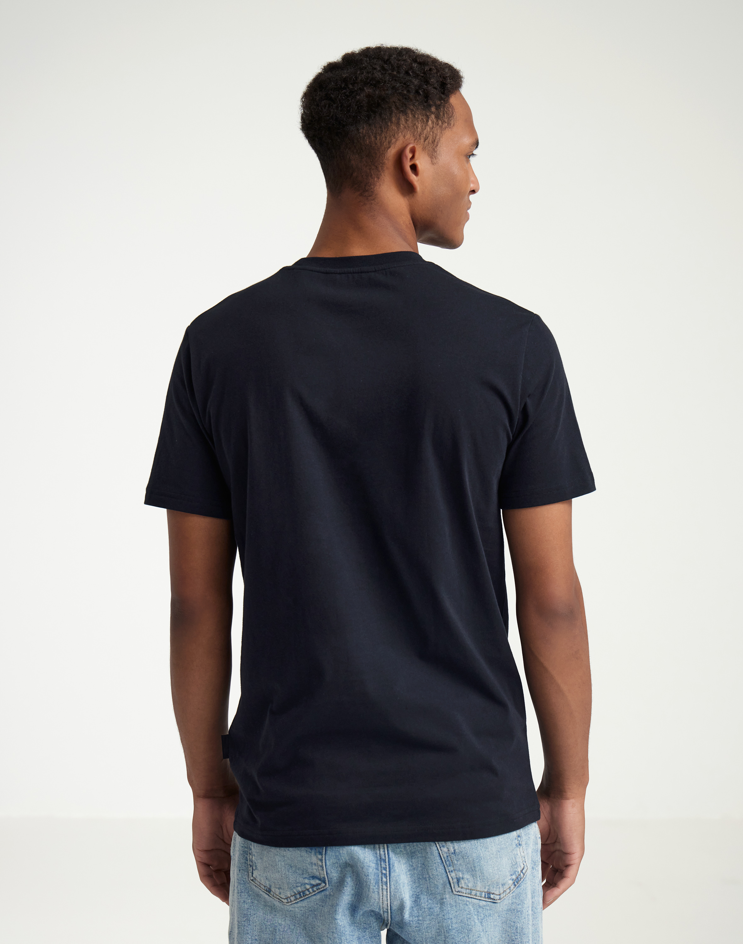 T-shirt van katoen voor heren in Navy
