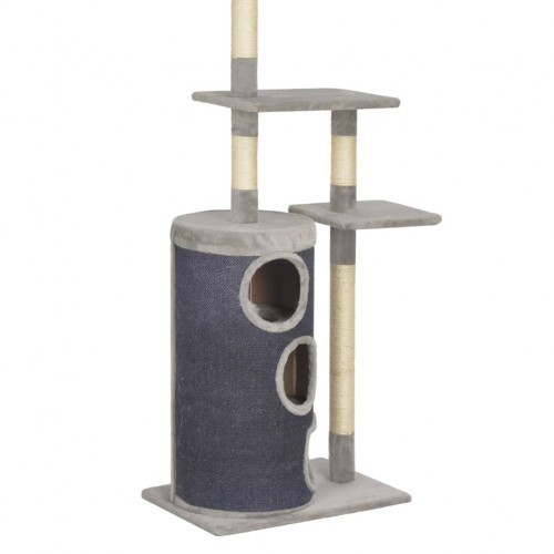 Arranhador para gatos com hastes de sisal, cinza
