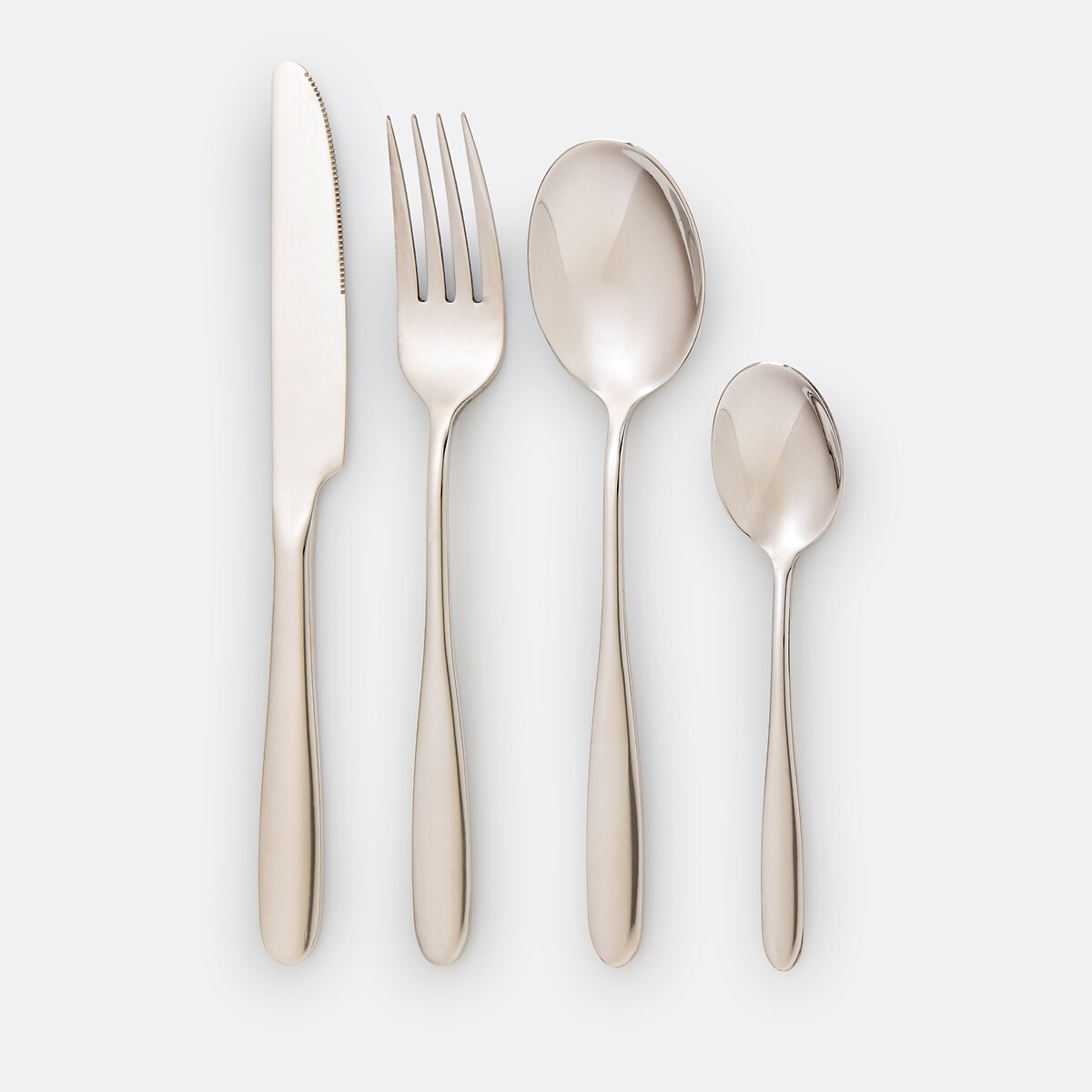 LA REDOUTE INTERIEURS<br>Conjunto de 4 facas de aço inoxidável, Ébano