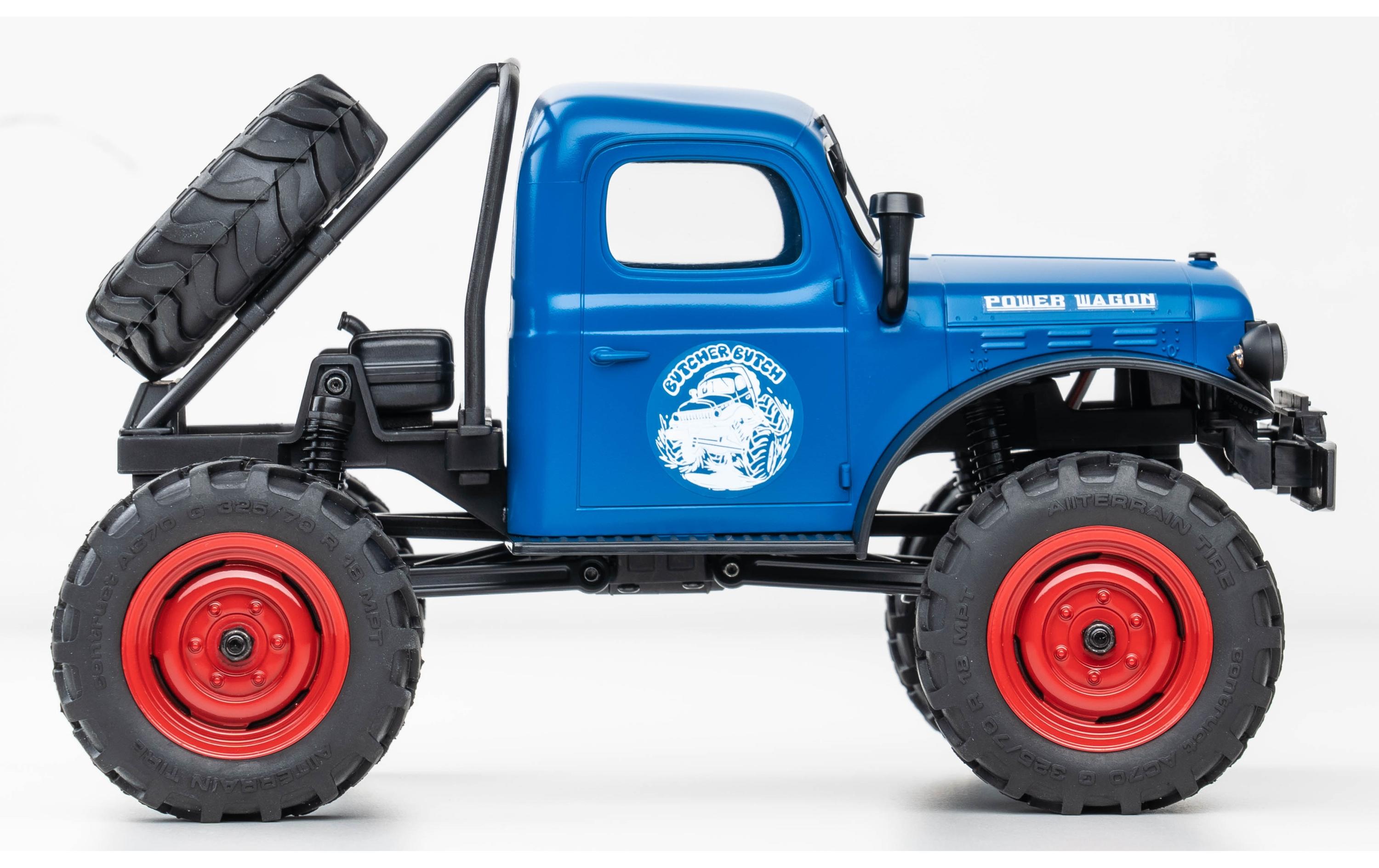 Scale Crawler FCX24 Power Wagon Mud-Racer, Blau 1:24, RTR<br>Rock Crawler im Miniformat mit 2-Gang Getriebe
