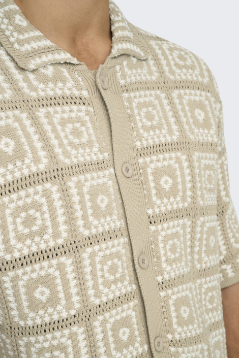 Only & Sons beige heren overhemd