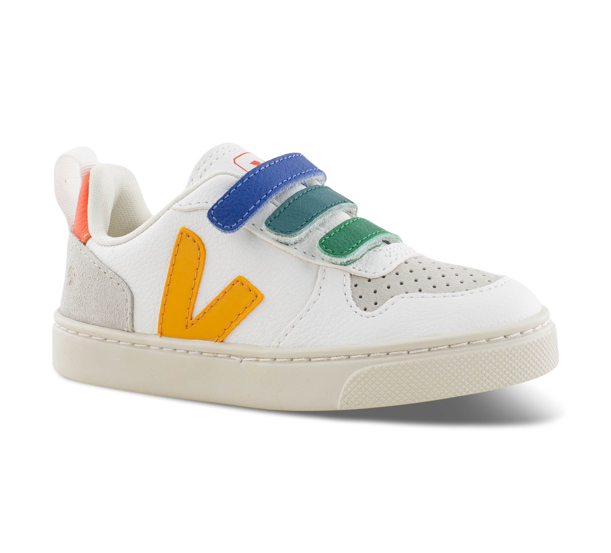 Veja Small V-10 Velcro - Klettschuhe weissmulticolor