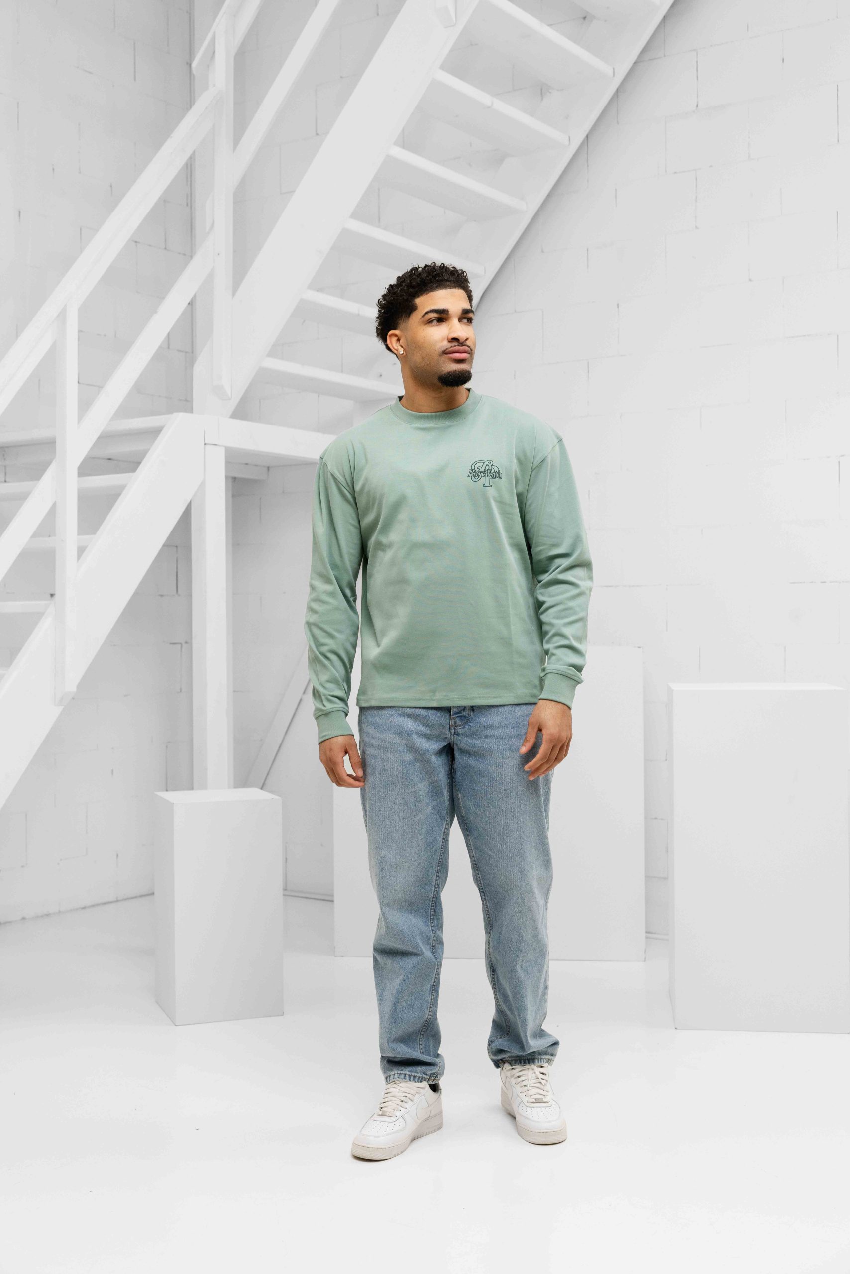 Pure Path Initials Longsleeve T-Shirt Heren Groen
