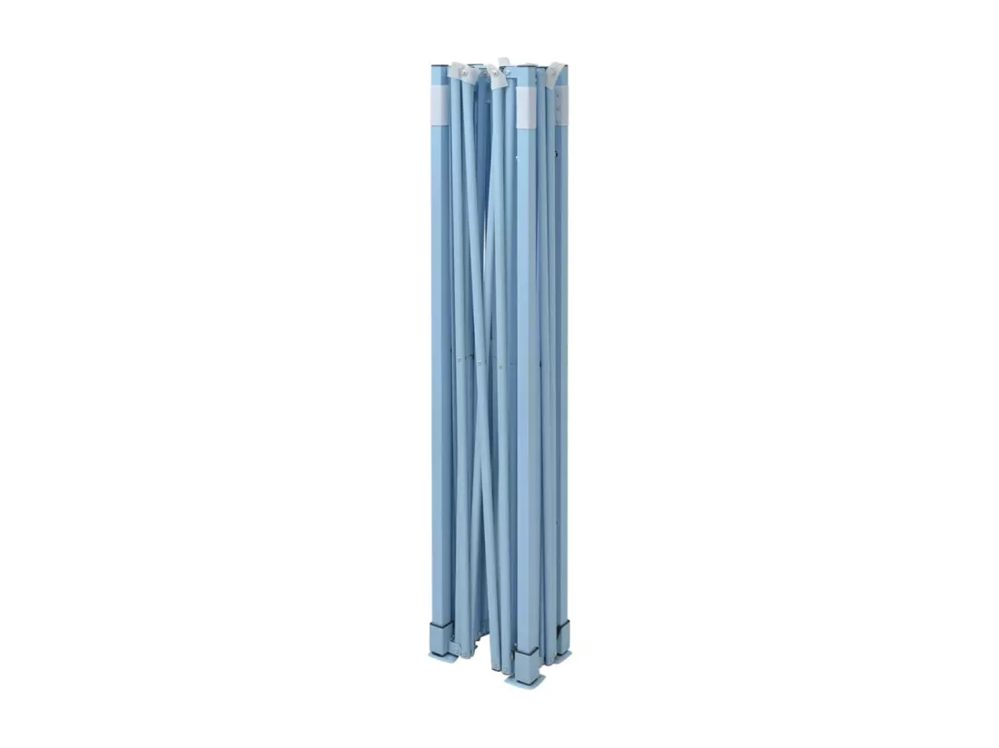 Tente pliable de réception avec 3 parois 3 x 4,5 m Blanc