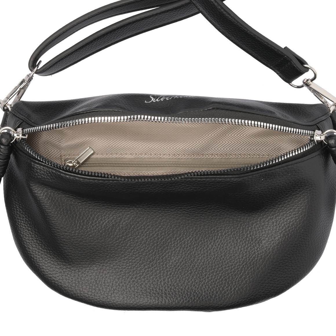 Gina Benotti Damen Hip-Bag aus Lederimitat schwarz