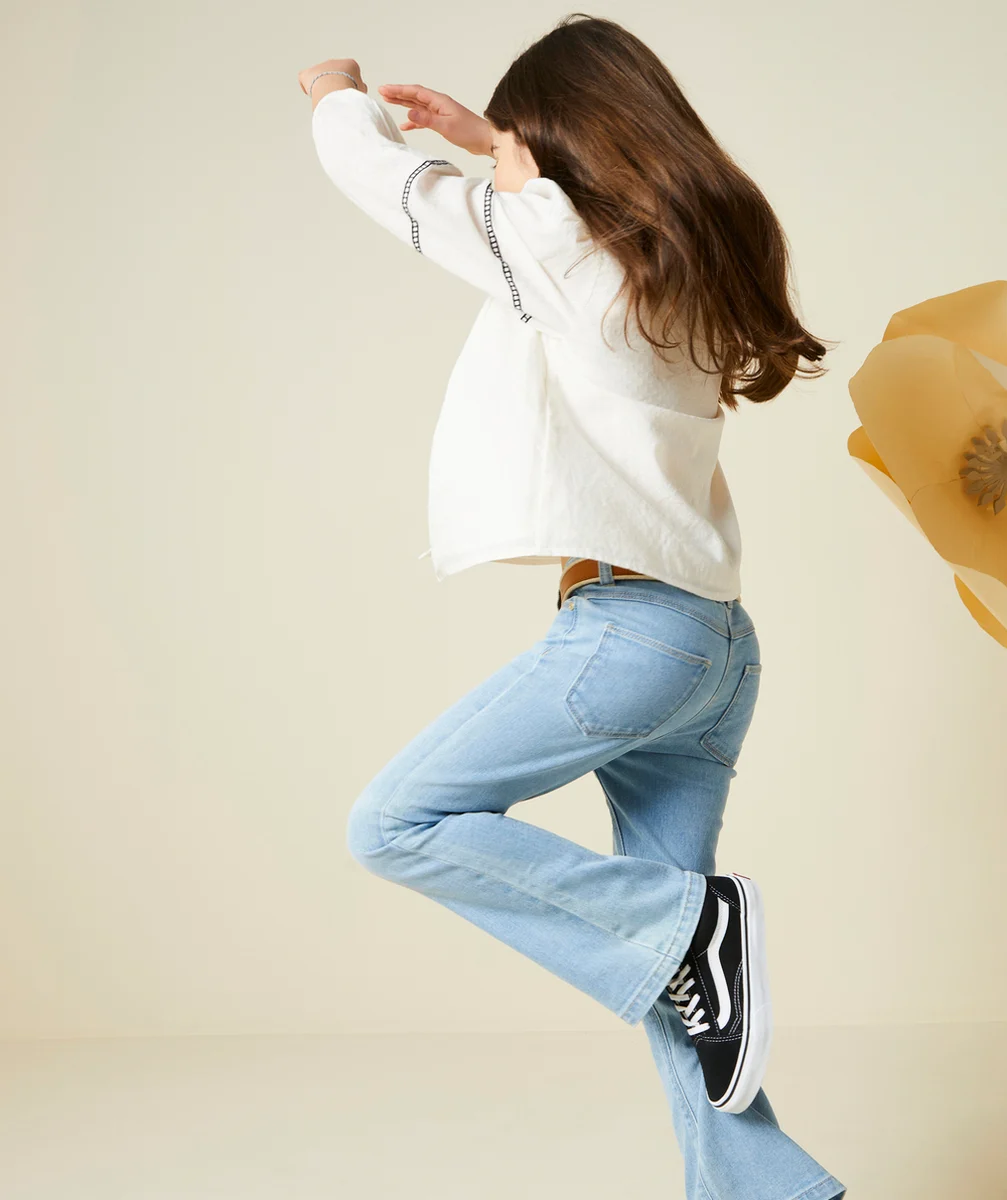 pantalon flared en denim low impact
