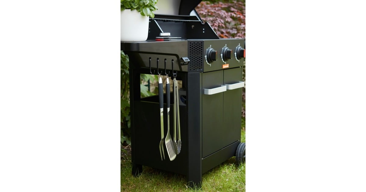 BarbecookLuca 312 gasbarbecue met kast en zijbrander  (Zwart)