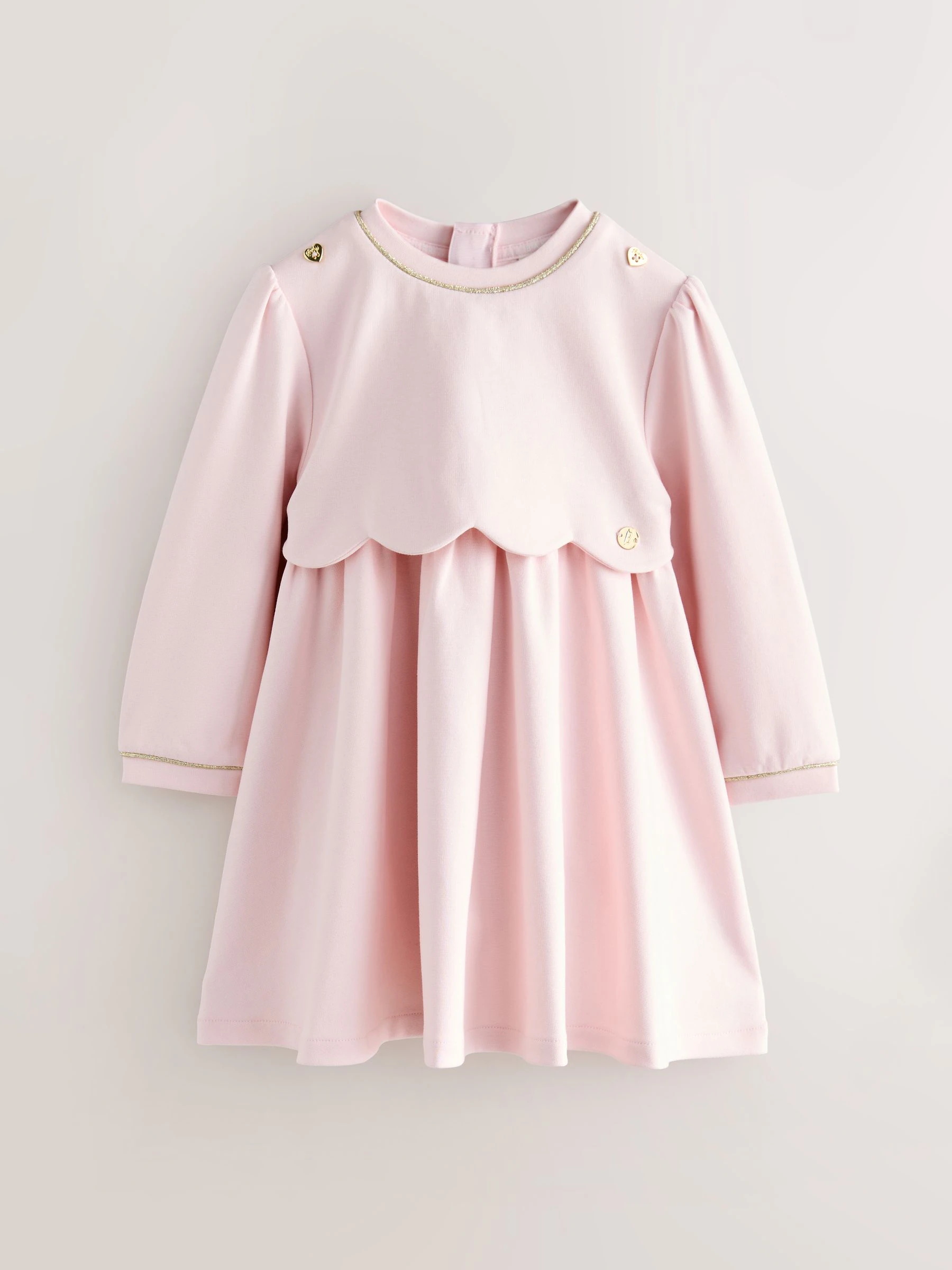 Roze - Baker by Ted Baker Ponte-jurk met gegolfde rand