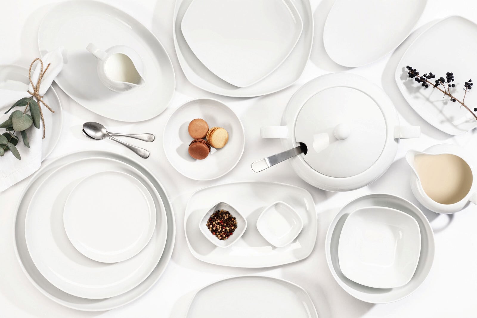 Seltmann Weiden Dessertteller LIDO WEIß eckig 6er Set