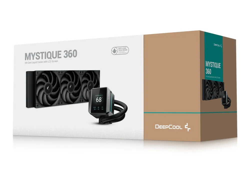 Deepcool Mystique 360 - Processors flydende kølesystem - Radiatorstørrelse: 360 mm - (for: LGA1700, LGA1200, LGA1150, LGA1151, LGA1155, AM4, AM5) - kobberbase - 120 mm - sort