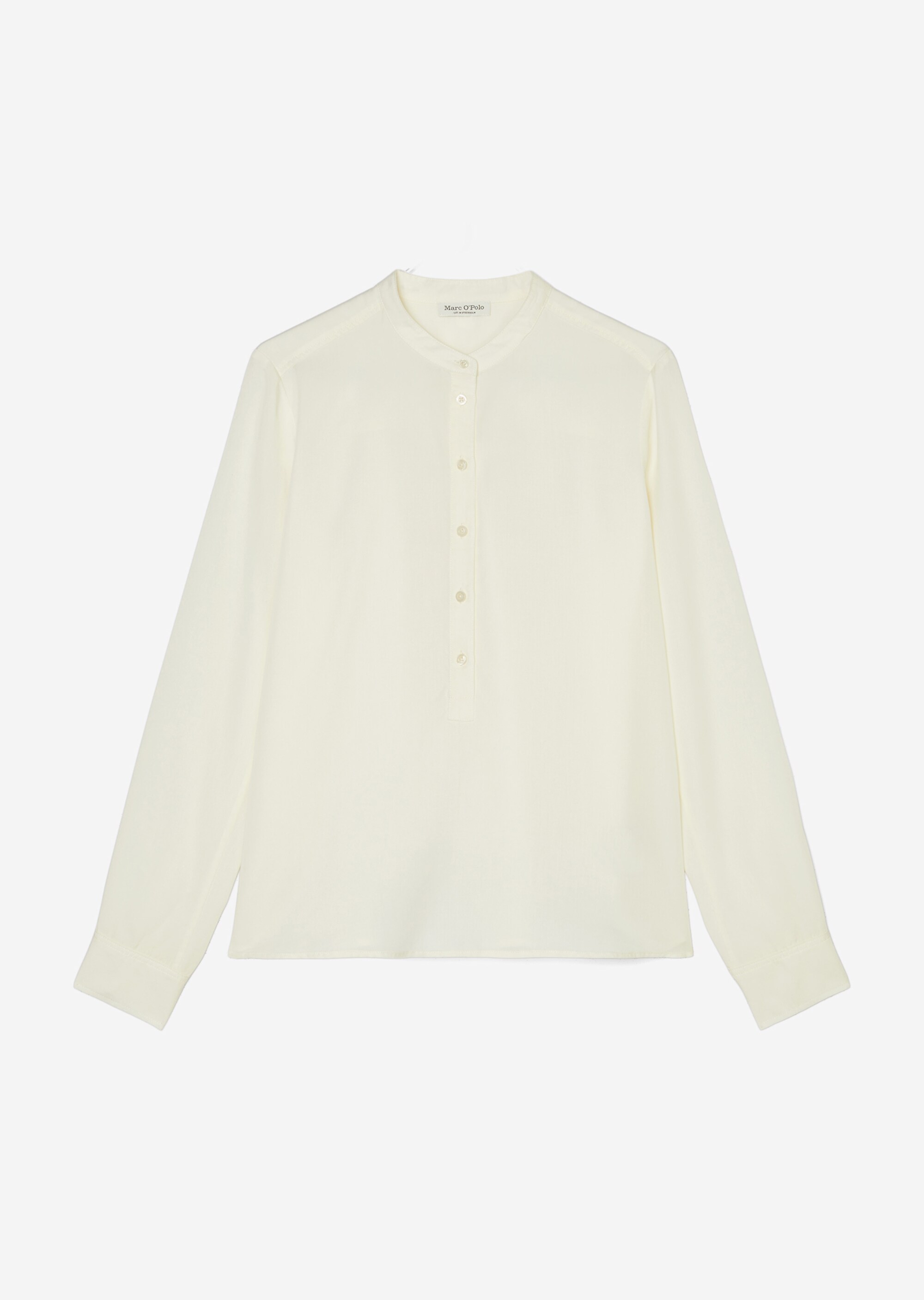Fließende Bluse mit Stehkragen aus Tencel™-Lyocell