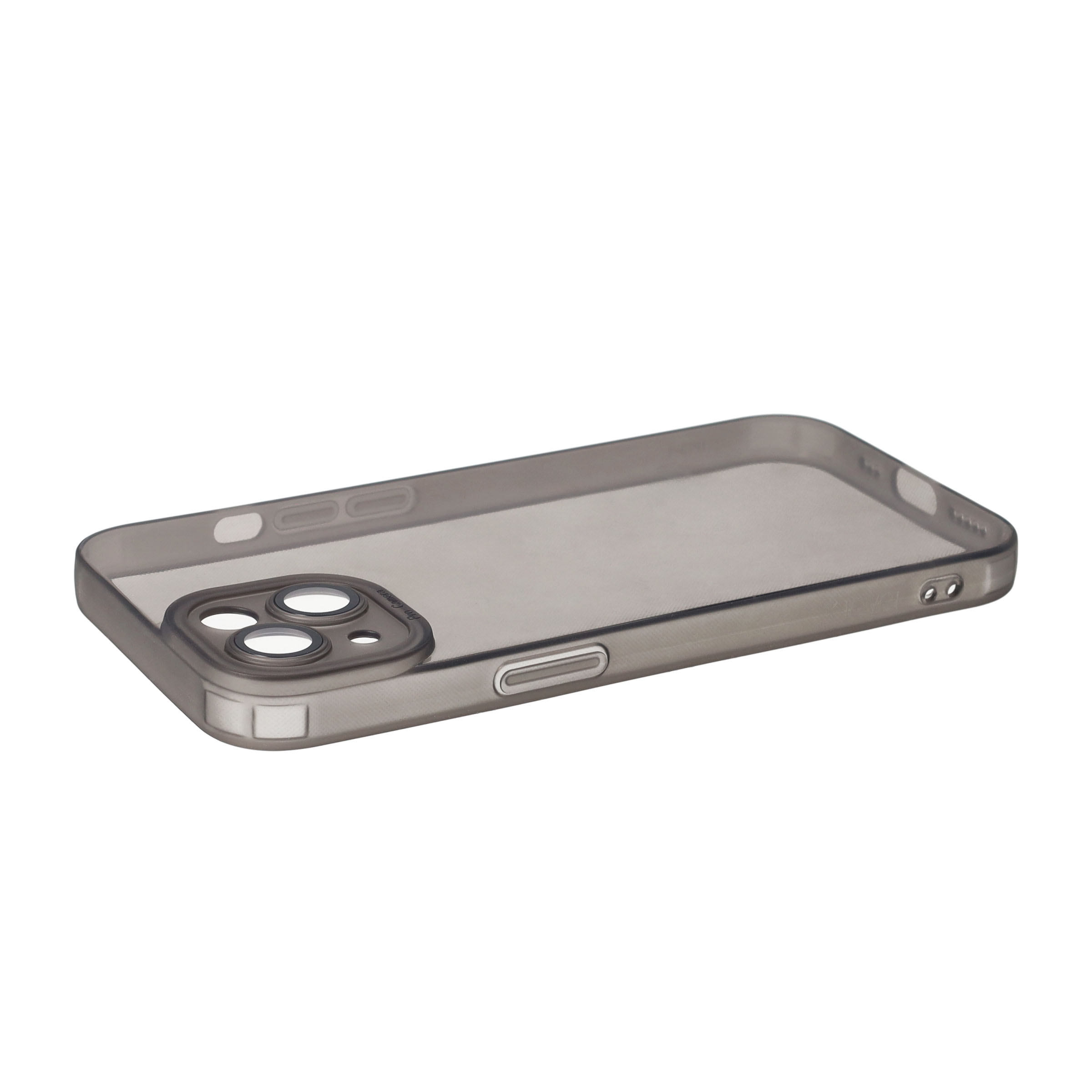 iPhone 13 Gummi Hülle Air Cushion Fallschutz mit Kameraglasschutz - Schwarz / Transparent