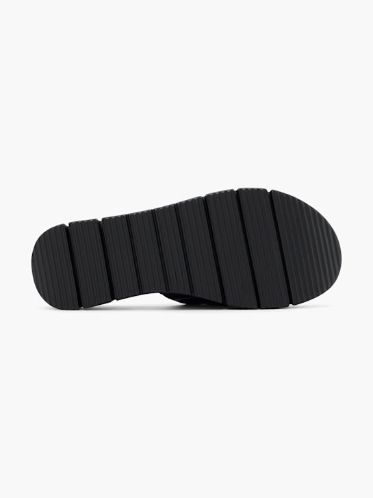 5th Avenue Tieffussbett-Pantolette Schwarz