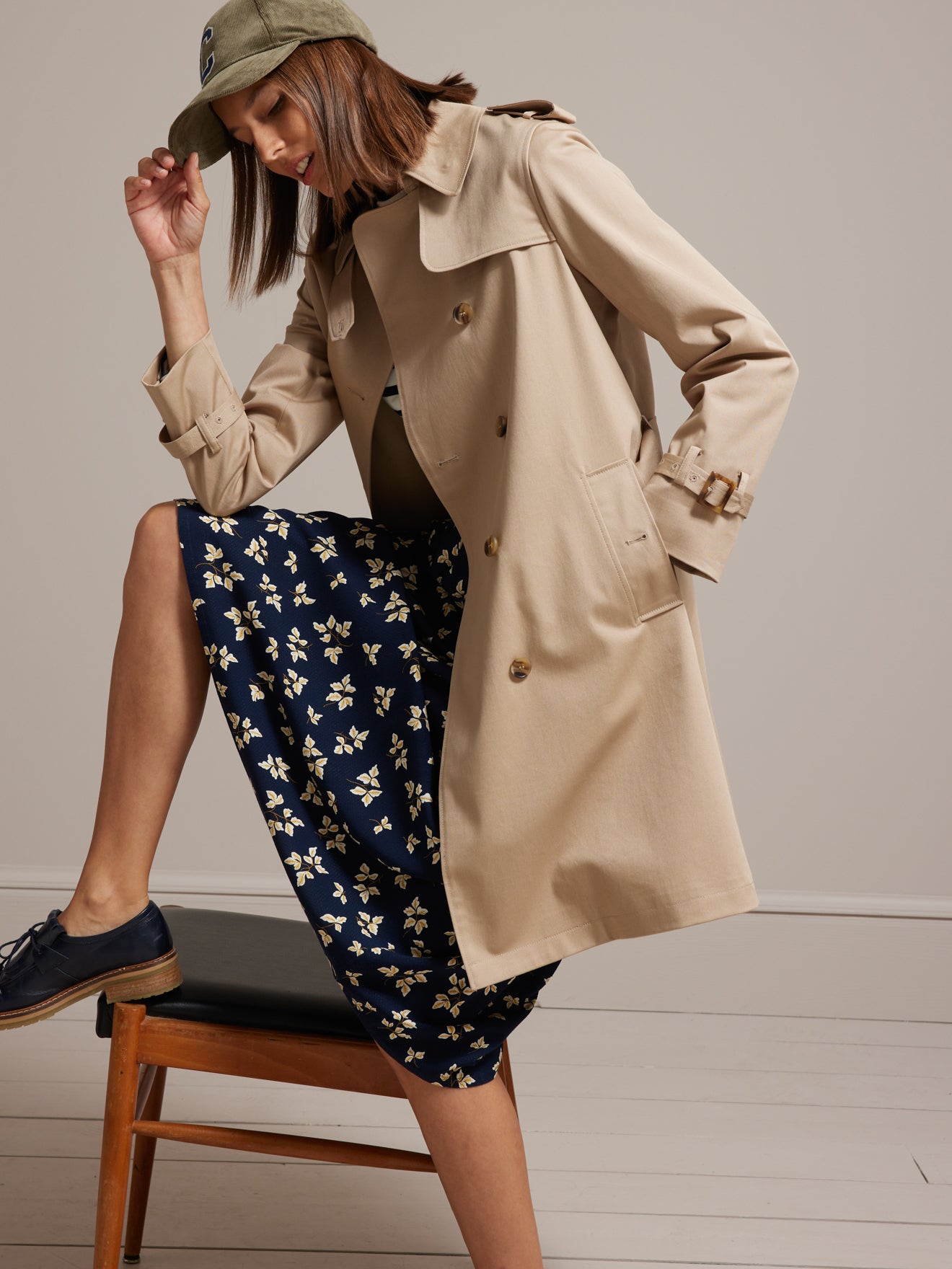 Trench long femme