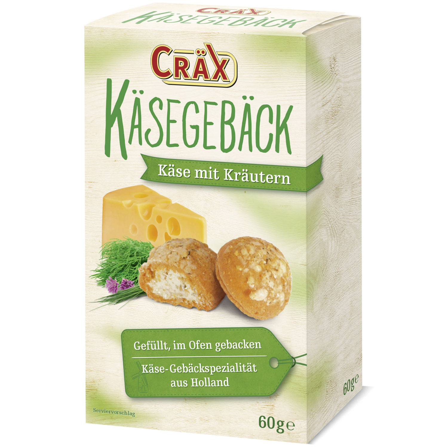 Cräx Käsegebäck Käse mit Kräutern 60g MHD:20.8.25