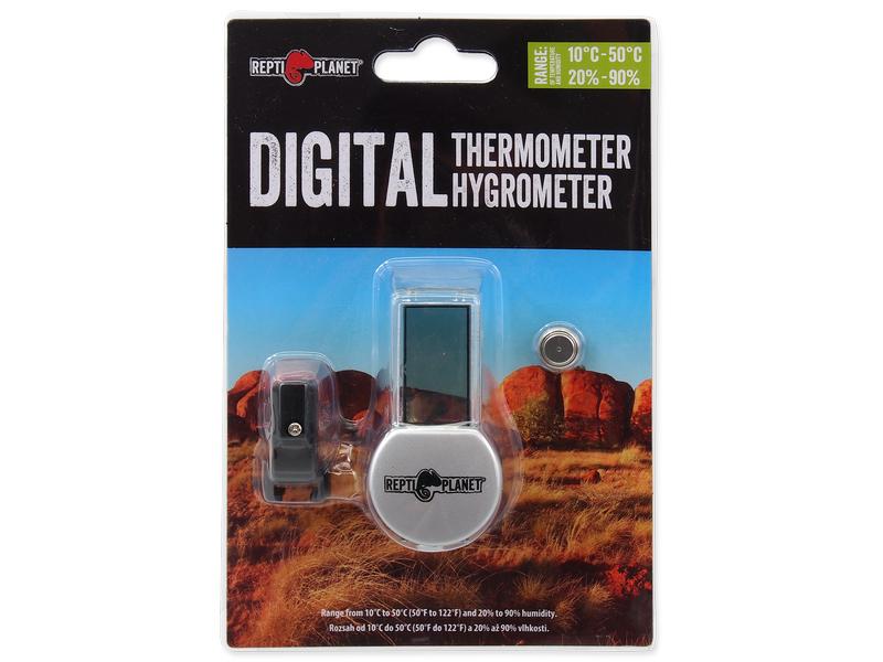 Repti Planet Thermo-/Hygrometer LCD Elegantes batteriebetriebenes Thermo Hygromete
