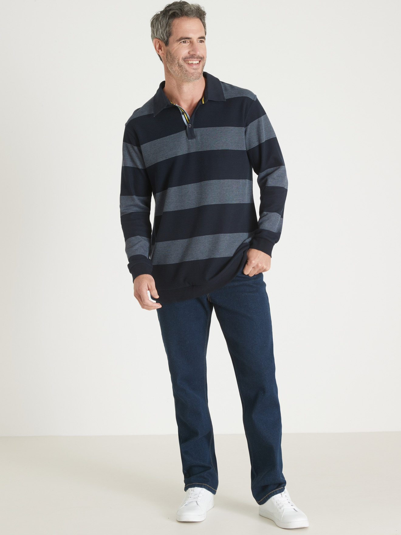 Polo manches longues pur coton