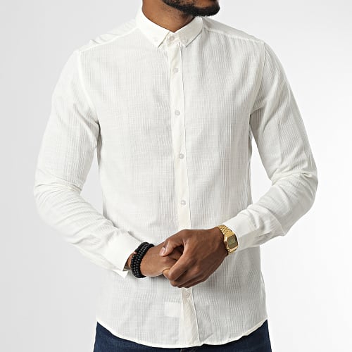 Chemise Manches Longues ML602EC Blanc Cassé