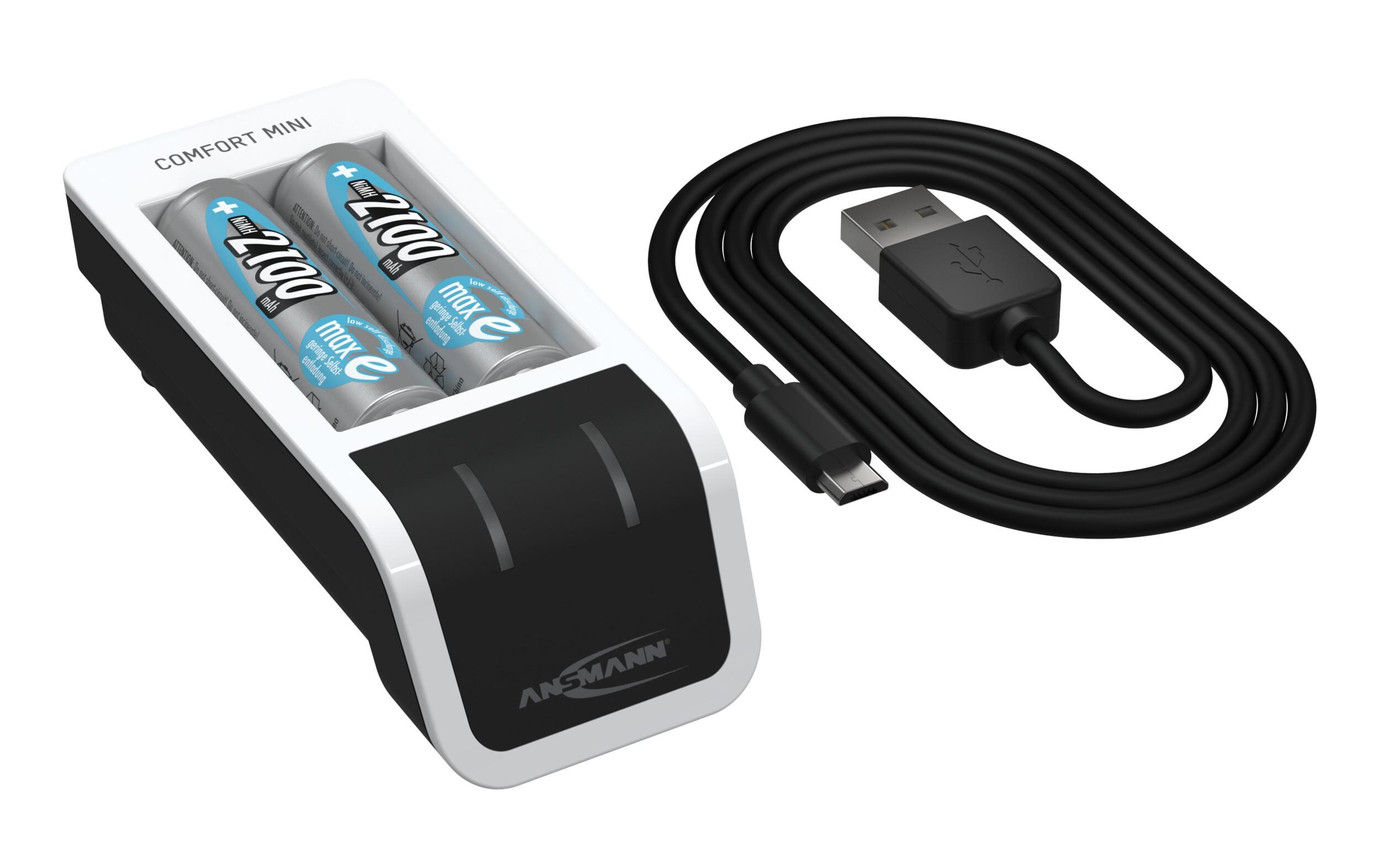 Ladegerät Comfort Mini+ Micro-USB + 2x AA 2100 mAhMit 