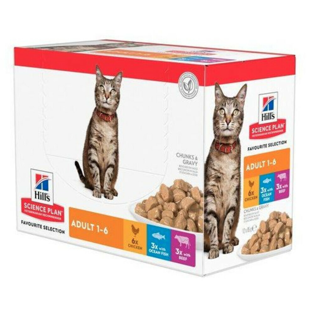 Hill's Science Plan Kattenvoer Adult Multipack Classic Selection12 x 85 gr
