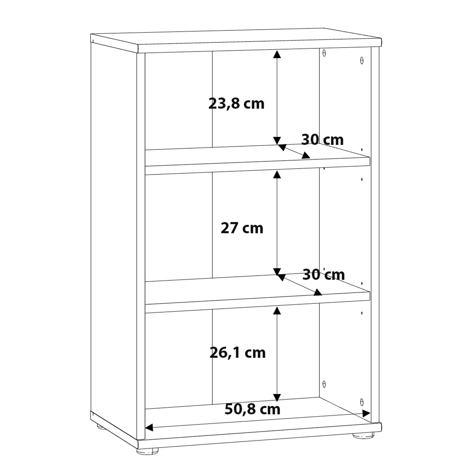 Standregal - Old Wood Vintage - 55x85 cm