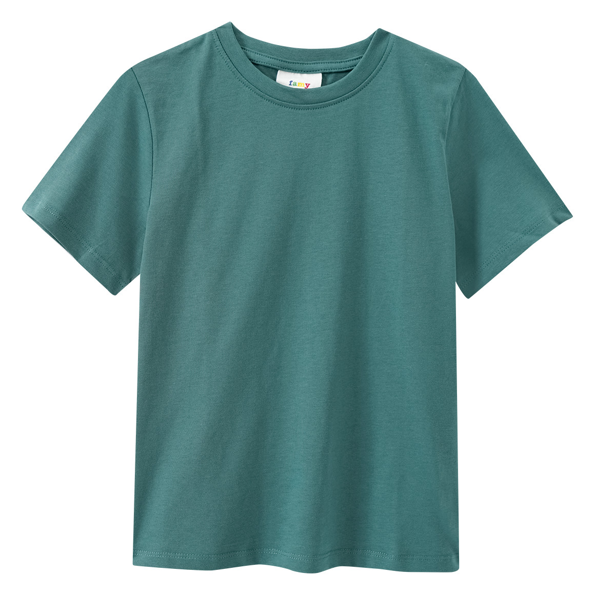 Famy 3 Jungen T-Shirts im Basic-Look dunkelgrün / dunkelgrau / weiss