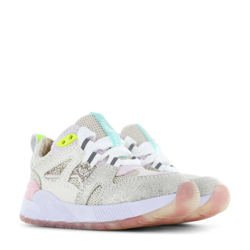 Shoesme chunky leren sneakers beige/goud
