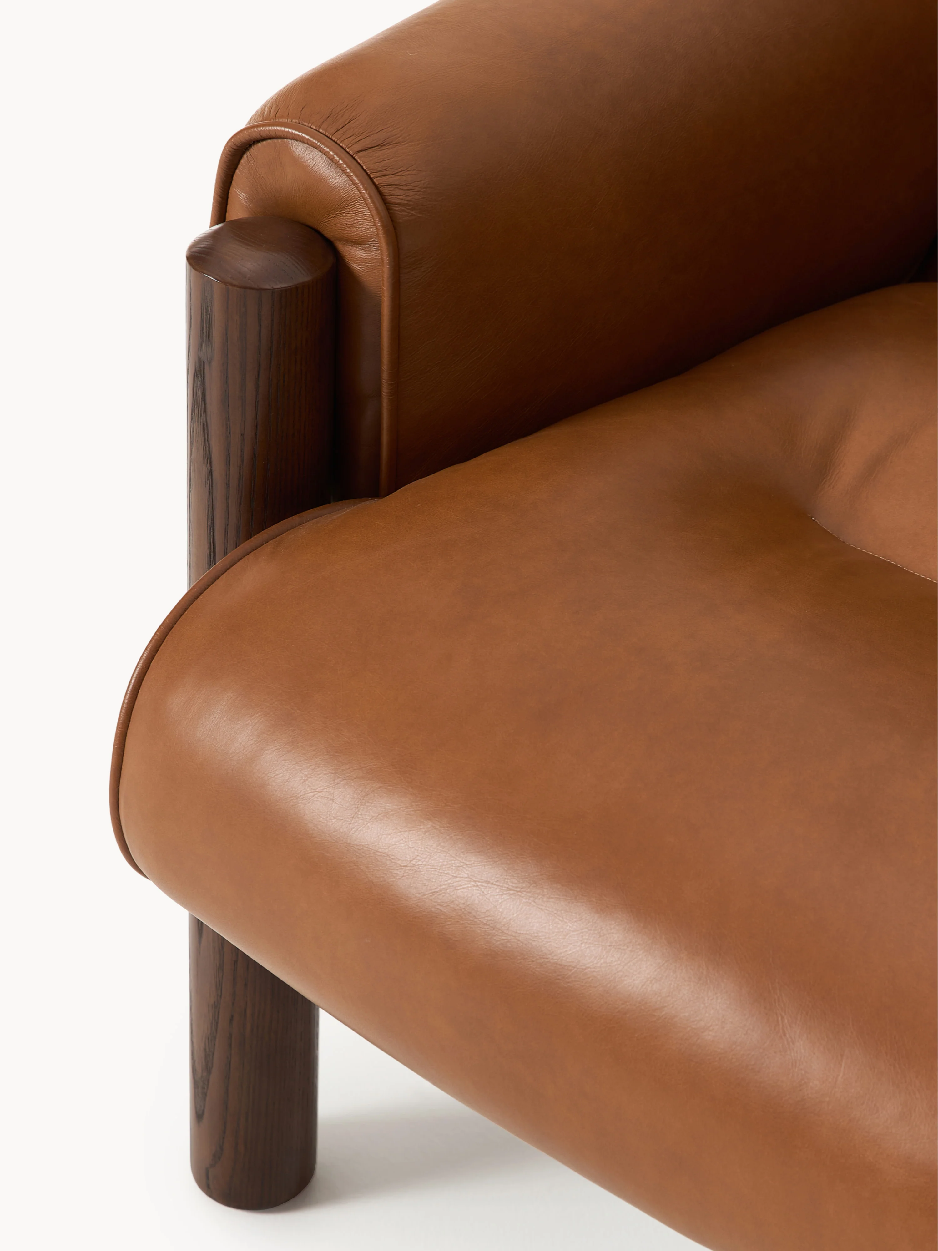 Leren loungefauteuil Calum