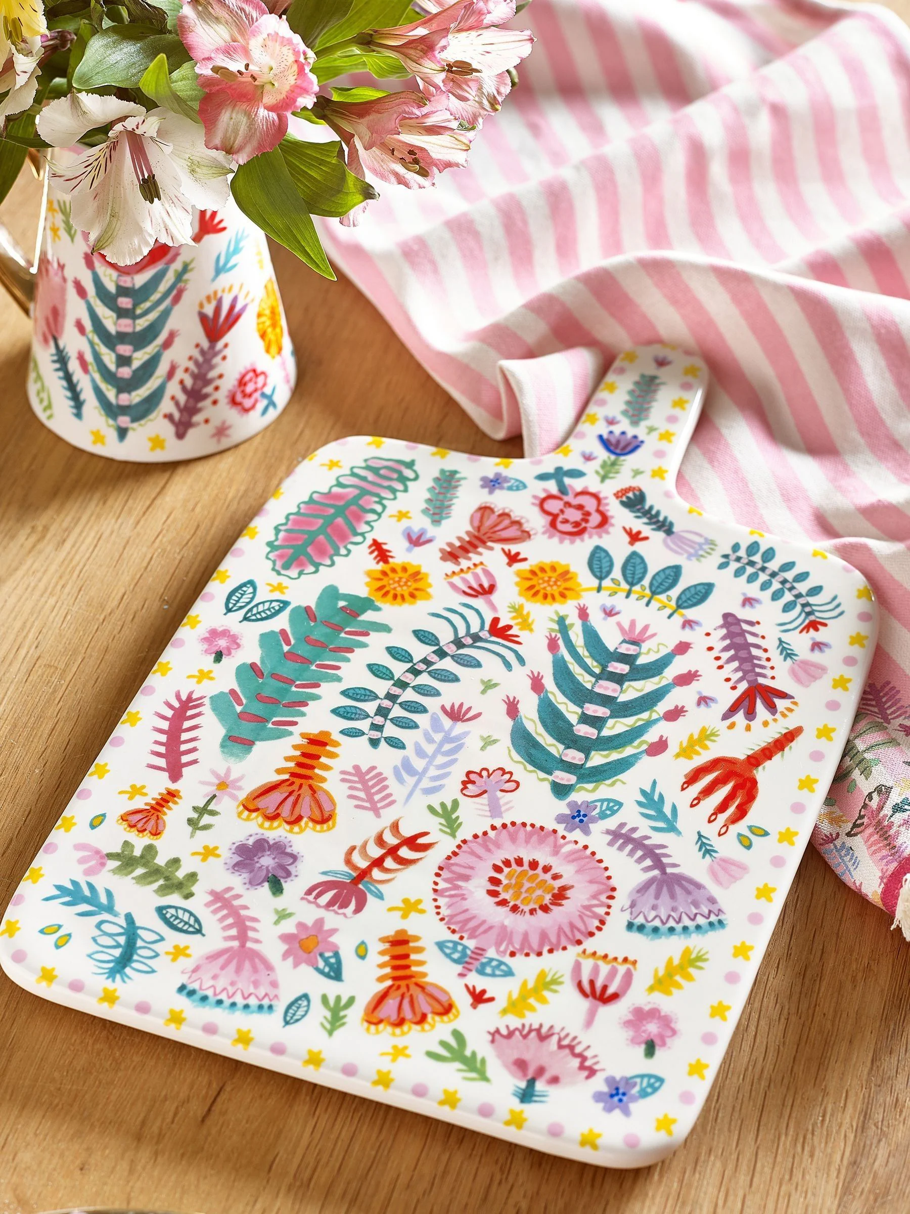 Lucy Tiffney - Keramische schaal met bloemenprint