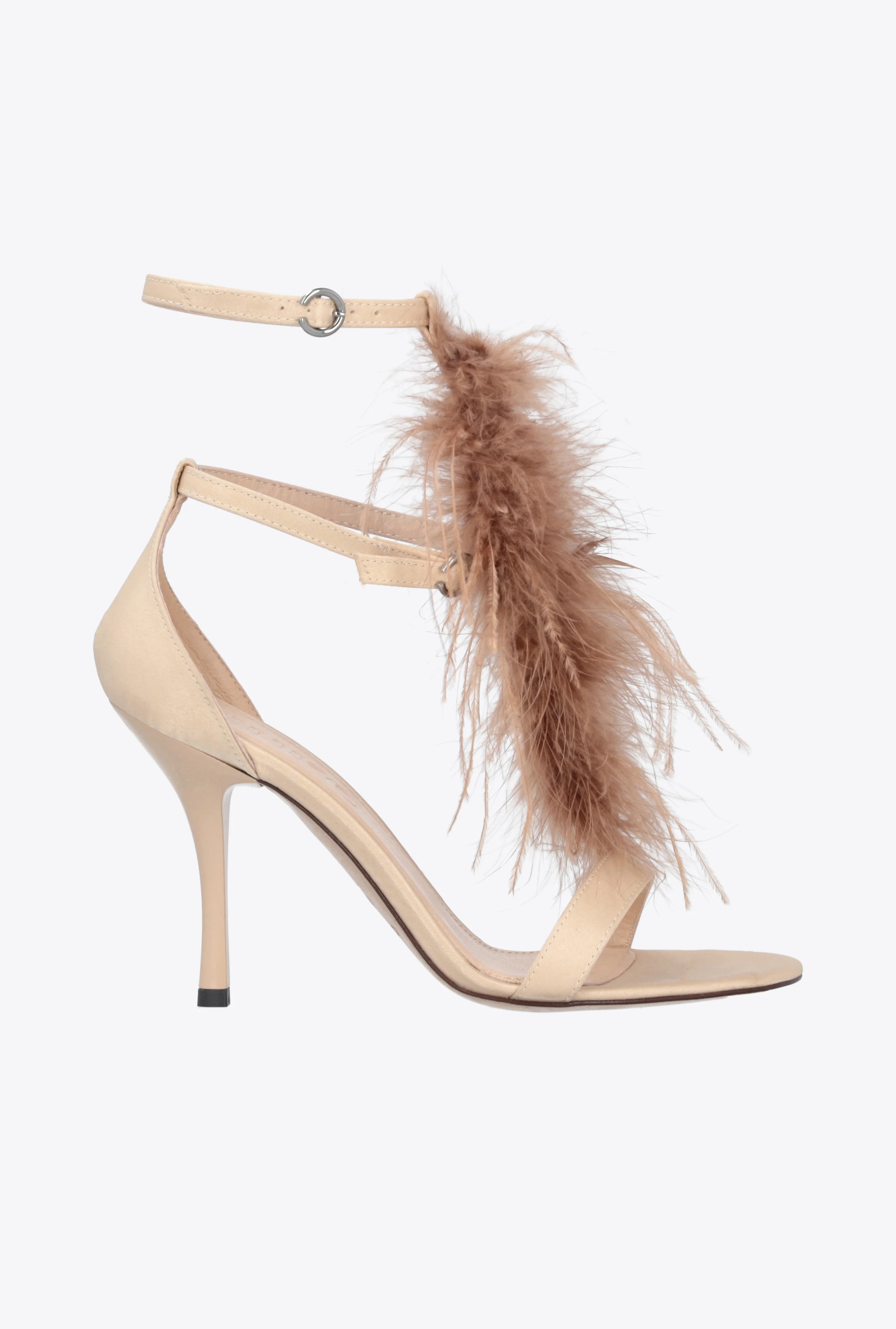 Sandales à plumes | Beige