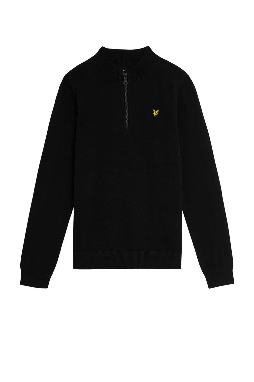 Lyle & Scott trui zwart fijn gebreid