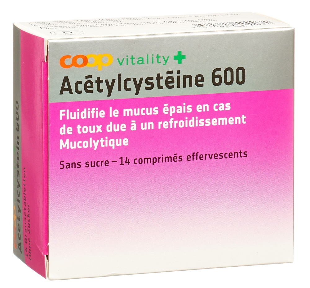 Coop Vitality Acetylcystein Brausetabl 600 mg Ds 14 Stk