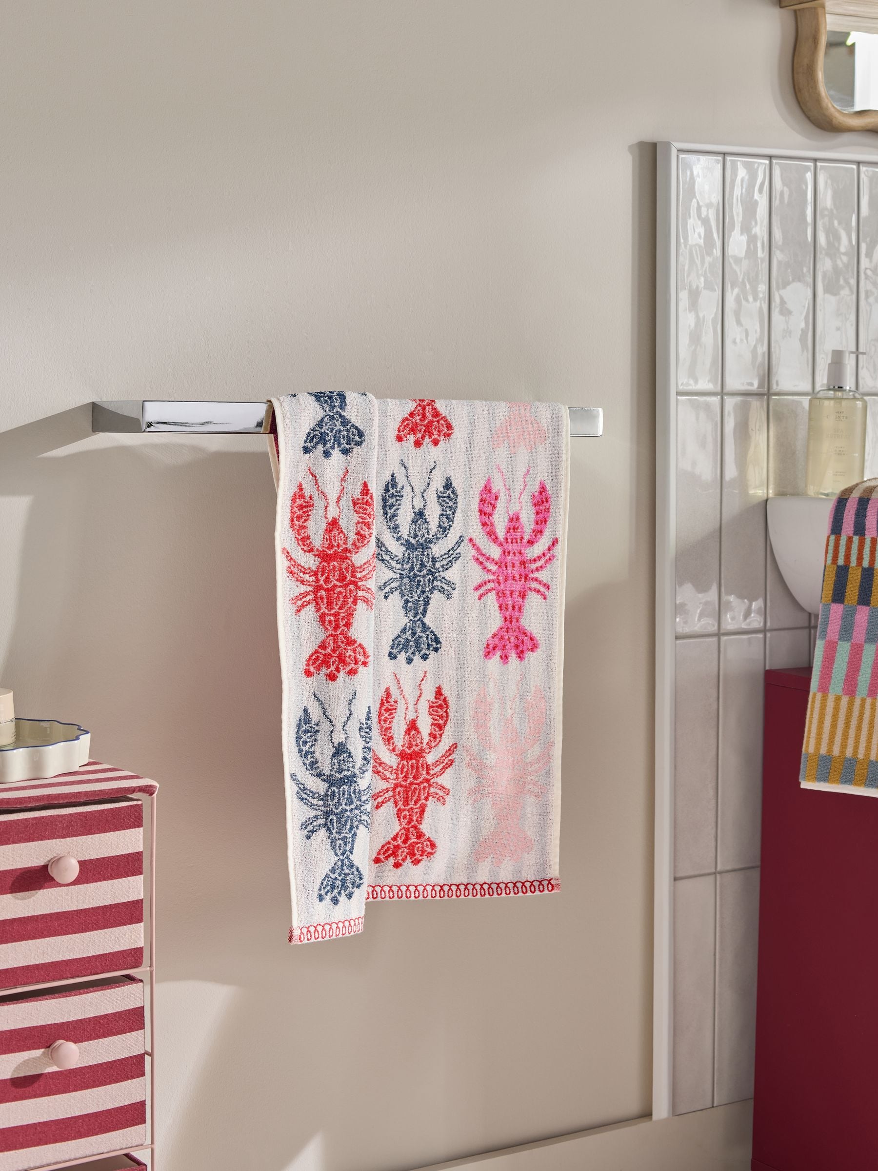 Lobster Print 100% Cotton Towel